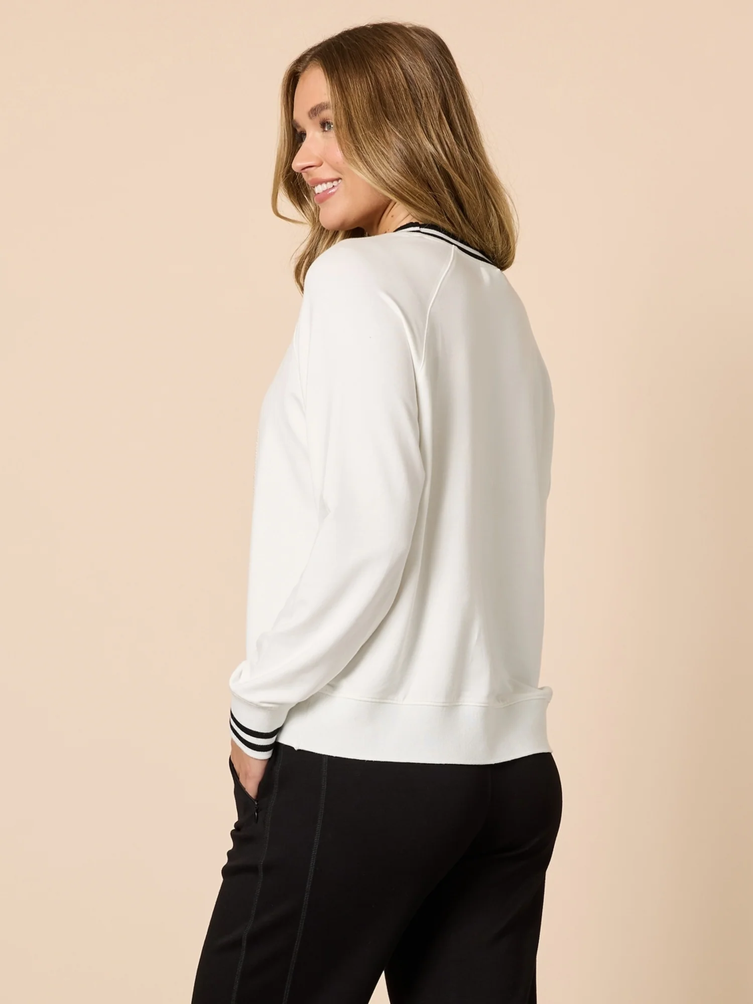 NYC Sports Embroidered Top - Ivory - Image 3