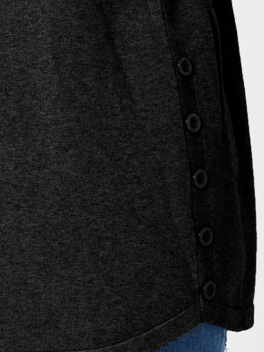 Ollie Side Button Vest - Black - Image 6