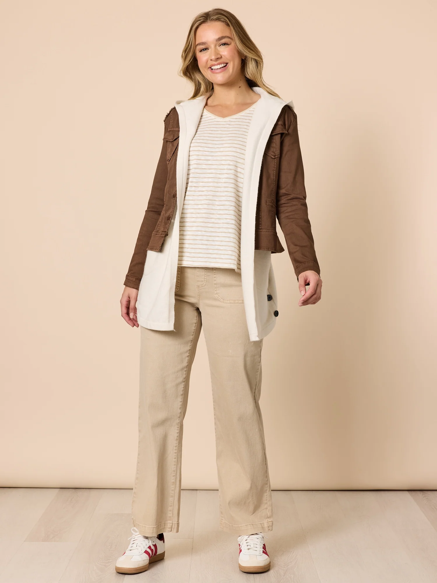 Ollie Side Button Vest - Ivory - Image 8