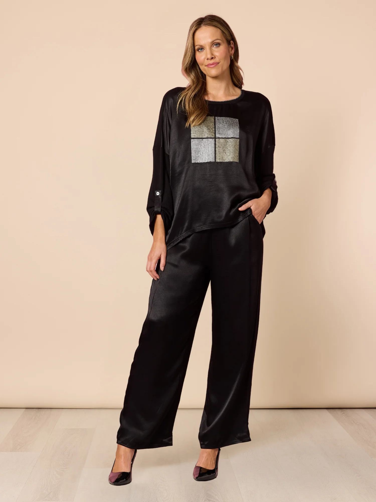Opera Wide Leg Pant - Black - Image 6