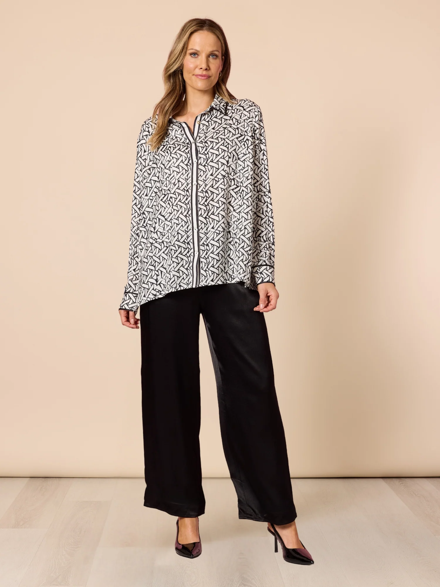 Opera Wide Leg Pant - Black - Image 7