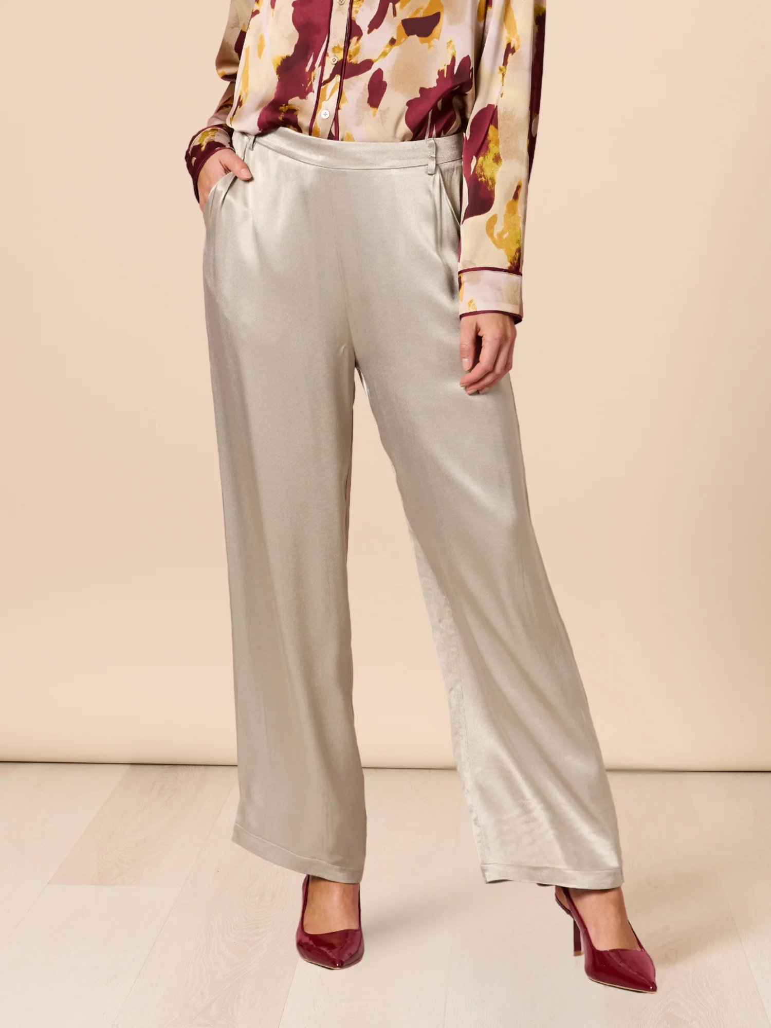 Opera Wide Leg Pant - Champagne