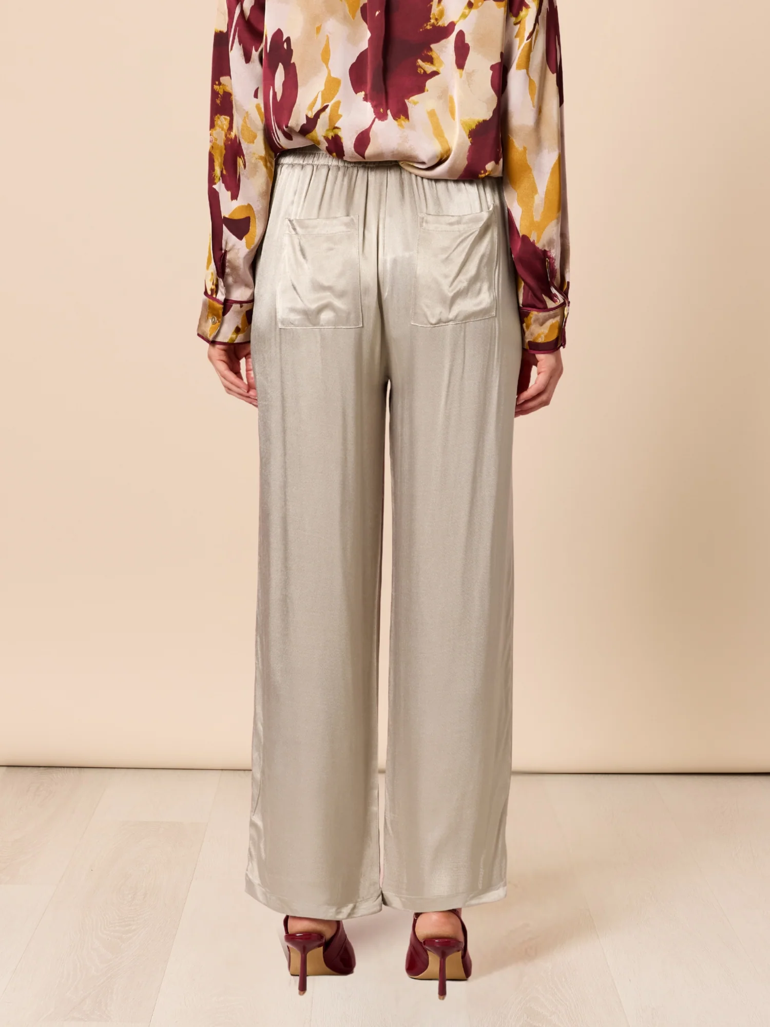 Opera Wide Leg Pant - Champagne - Image 3