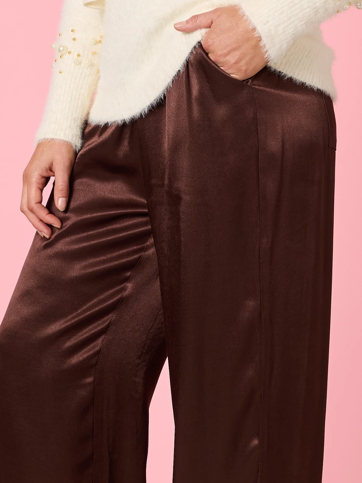 Opera Wide Leg Pant - Espresso - Image 5