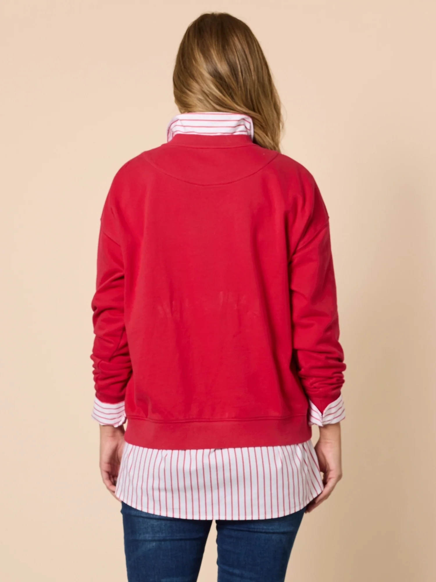 Paris Embroidered Sweatshirt - Red - Image 4