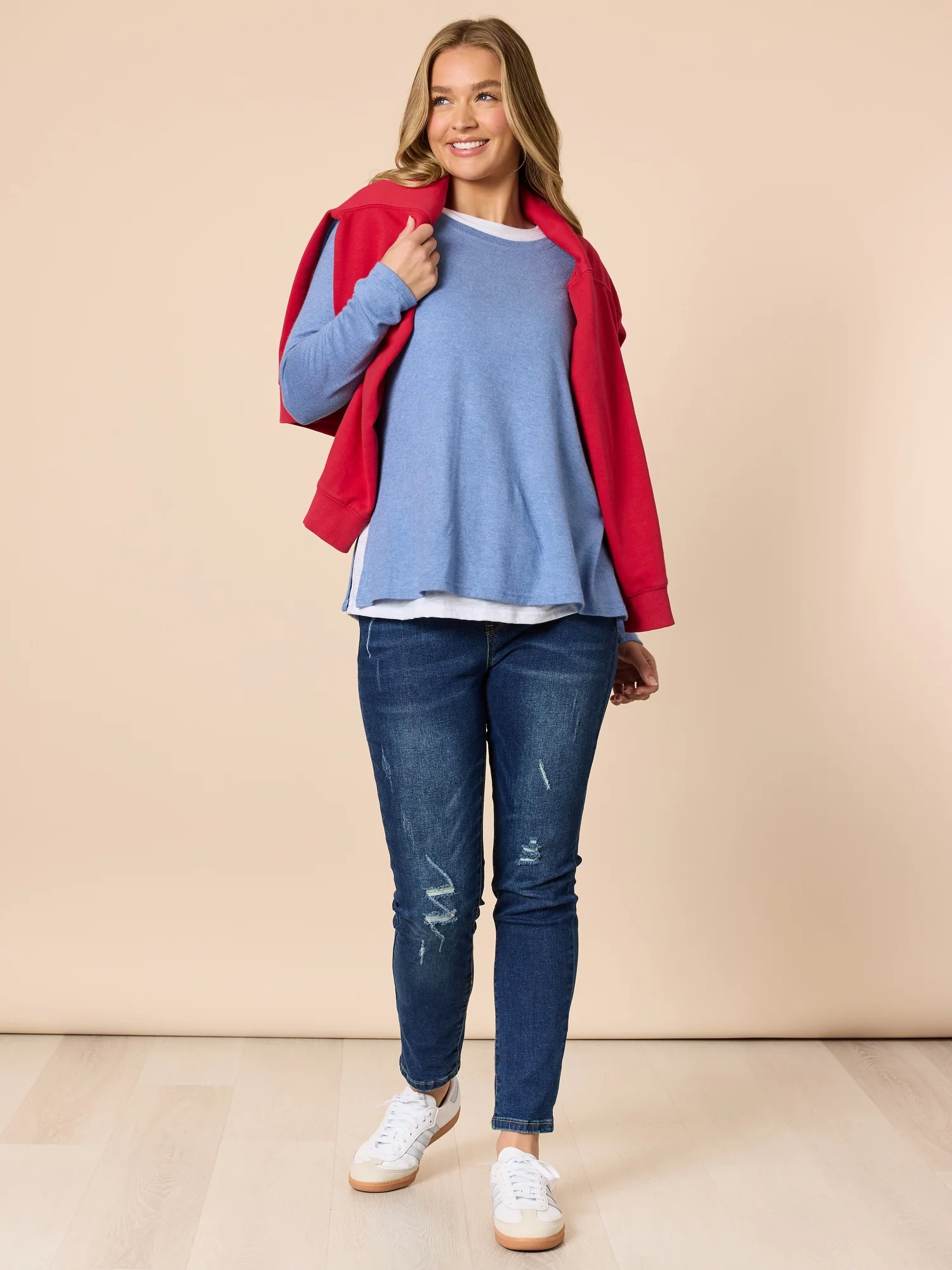 Paris Embroidered Sweatshirt - Red - Image 7