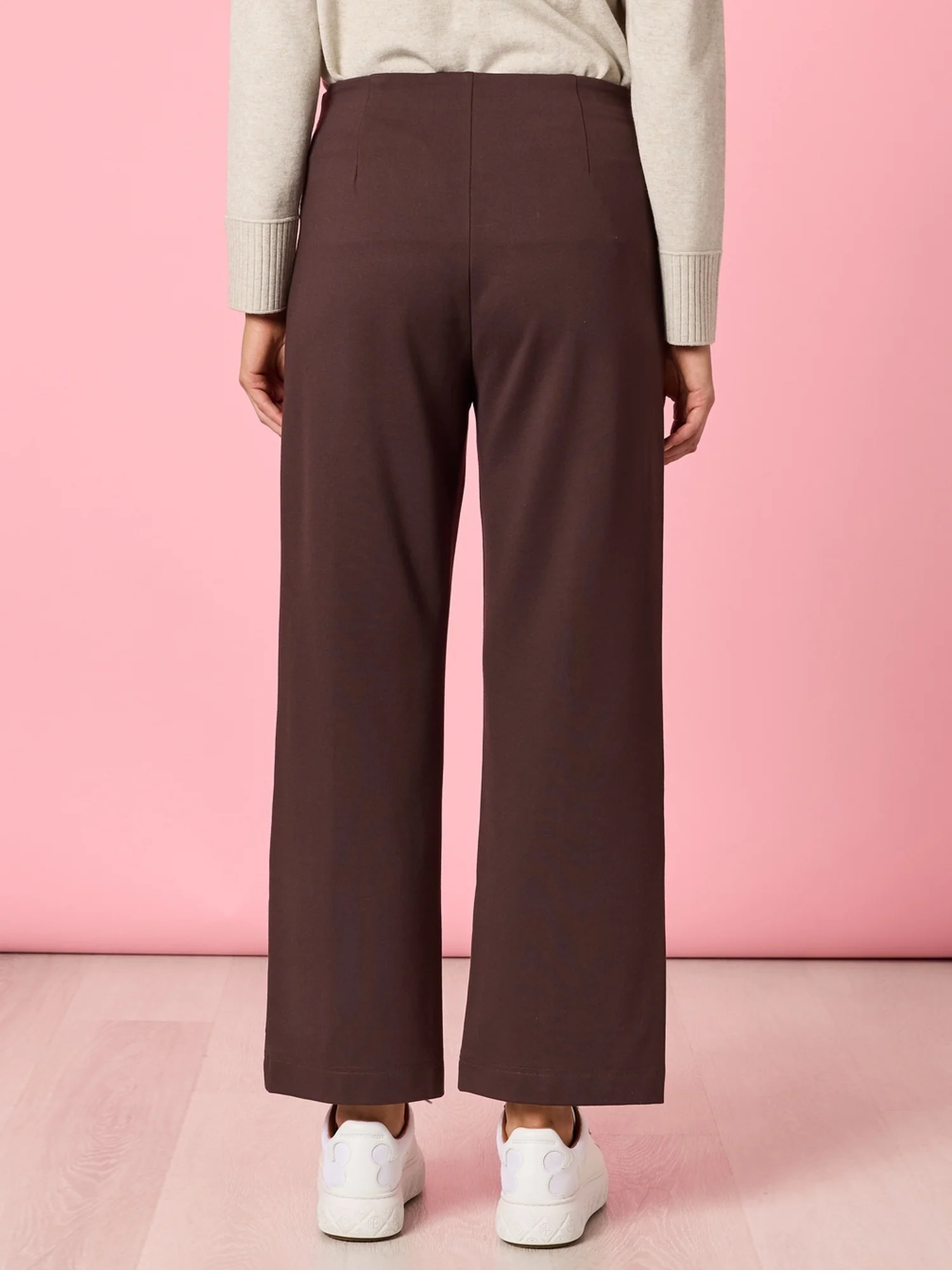 Pippa Straight Leg Ponte Pant - Espresso - Image 4
