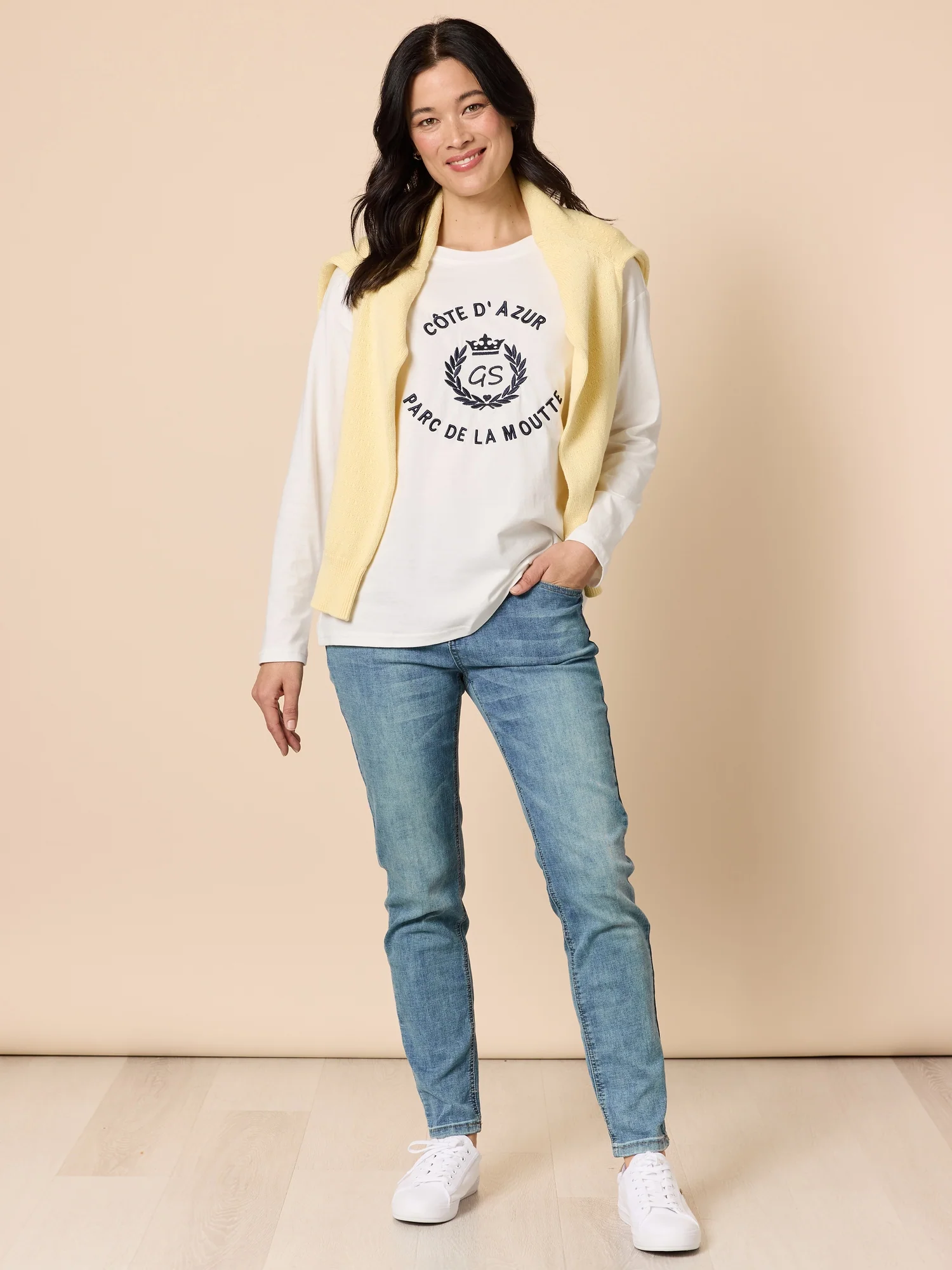 Princeton V Neck Knit Jumper - Lemon - Image 8