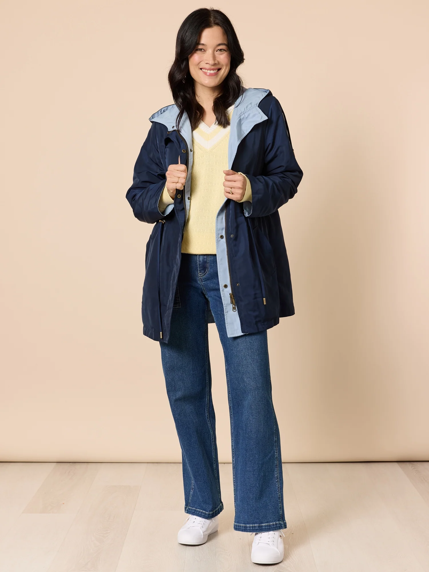 Princeton V Neck Knit Jumper - Lemon - Image 9