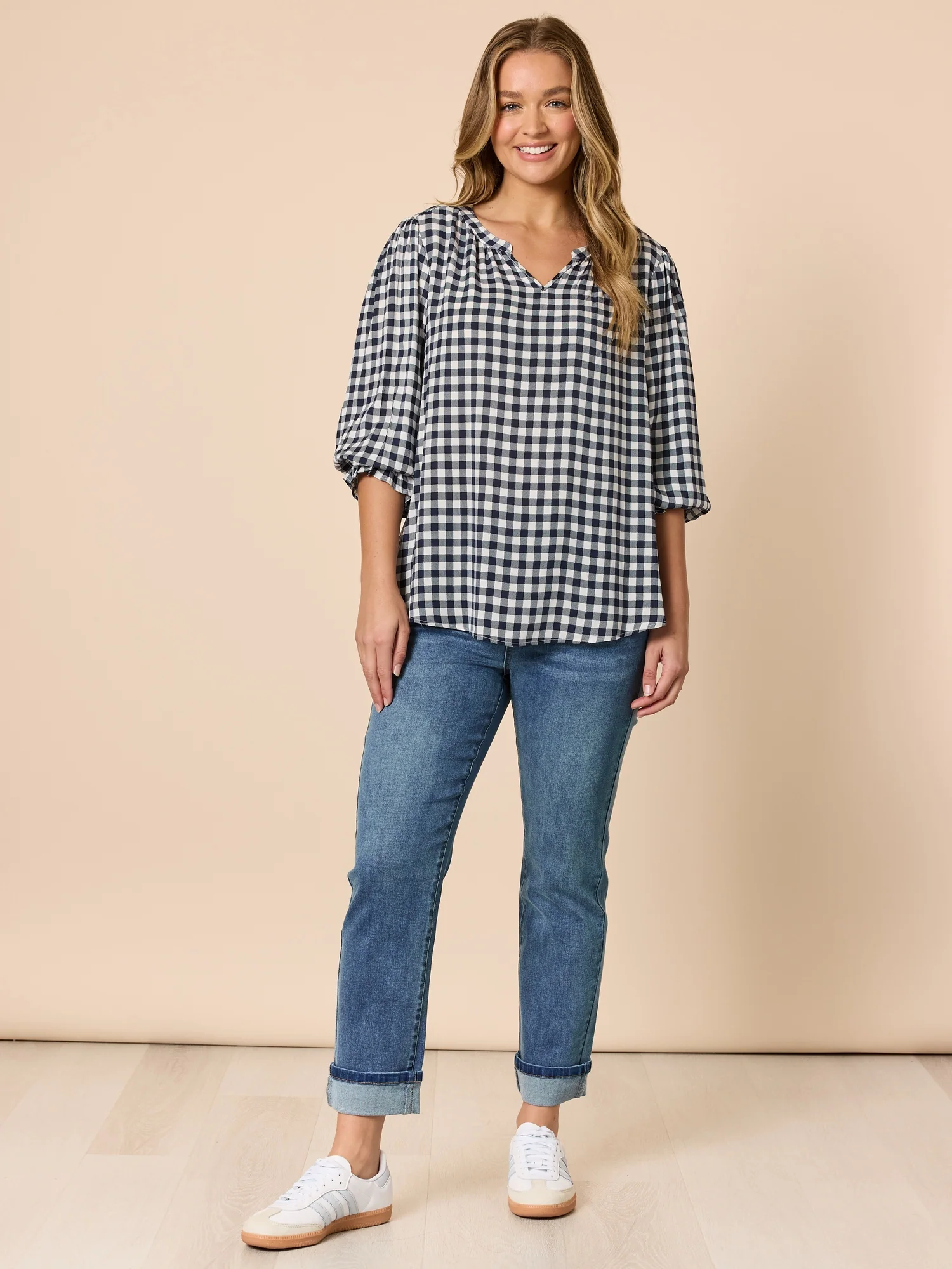 Retro Cuff Straight Leg Jean - Denim - Image 6