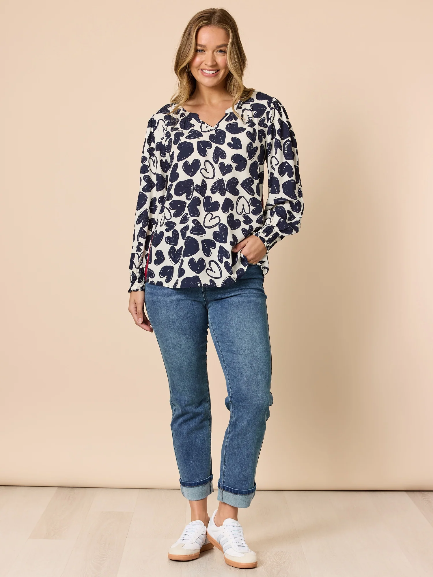 Retro Cuff Straight Leg Jean - Denim - Image 7