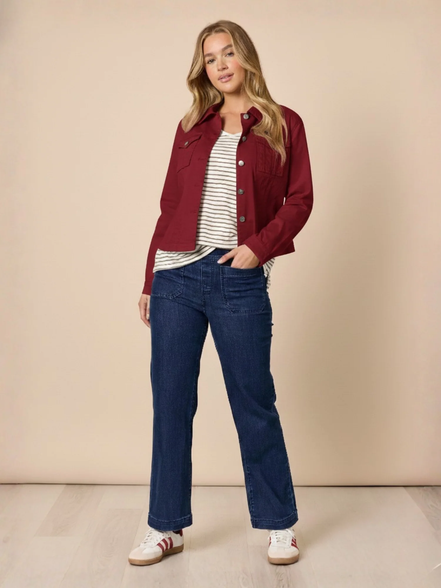 Retro Denim Jacket - Shiraz - Image 2