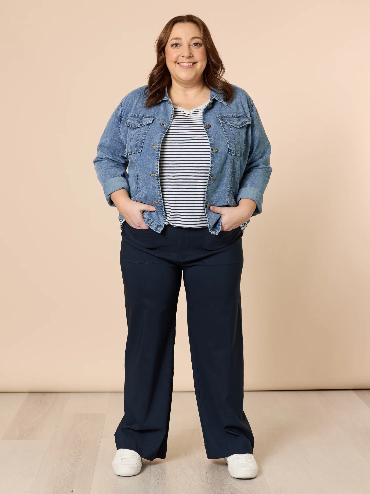 Retro Denim Jacket - Washed Denim - Image 10