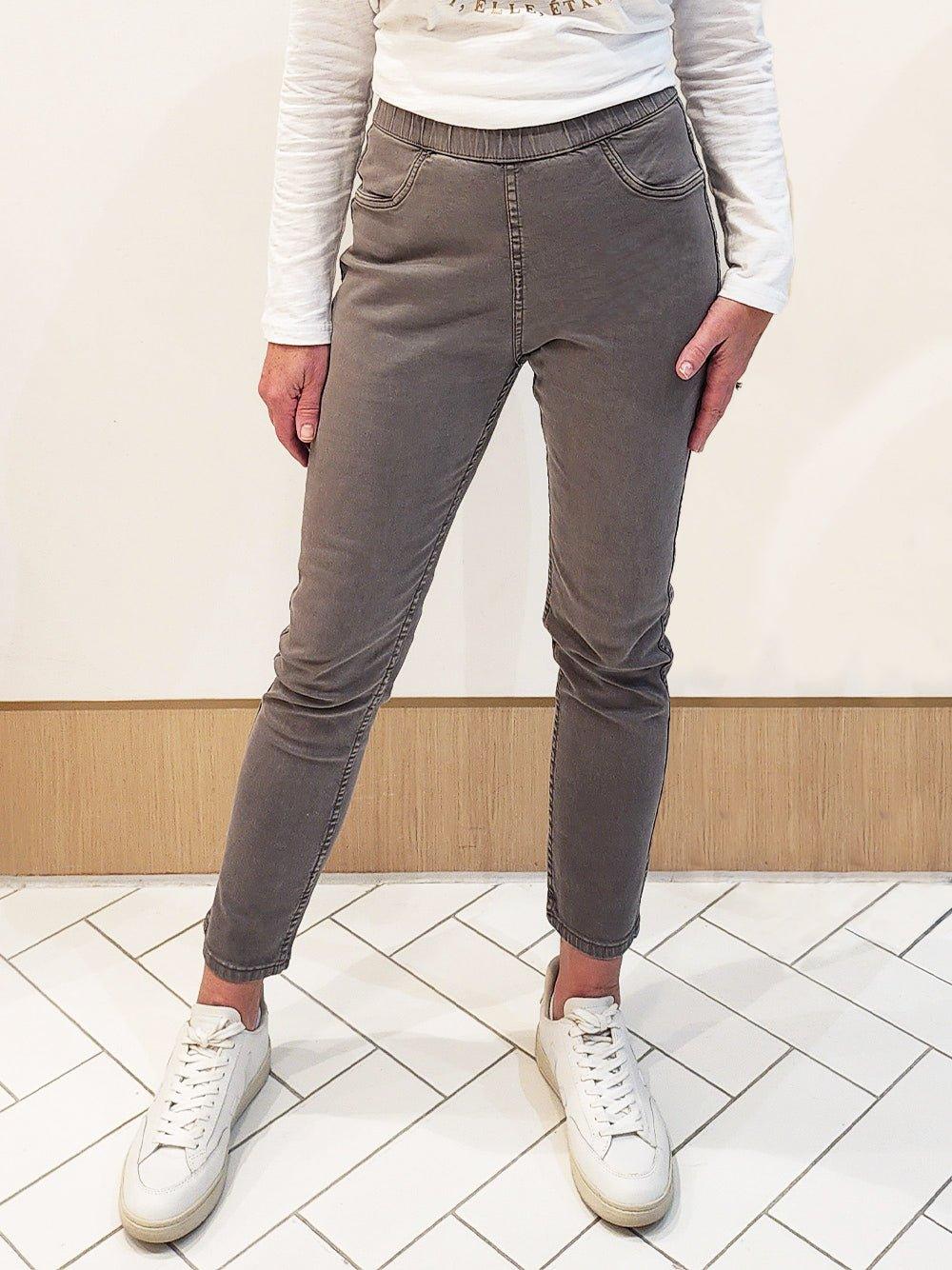 Reversible Snakeskin Print Jean - Granite - Image 7