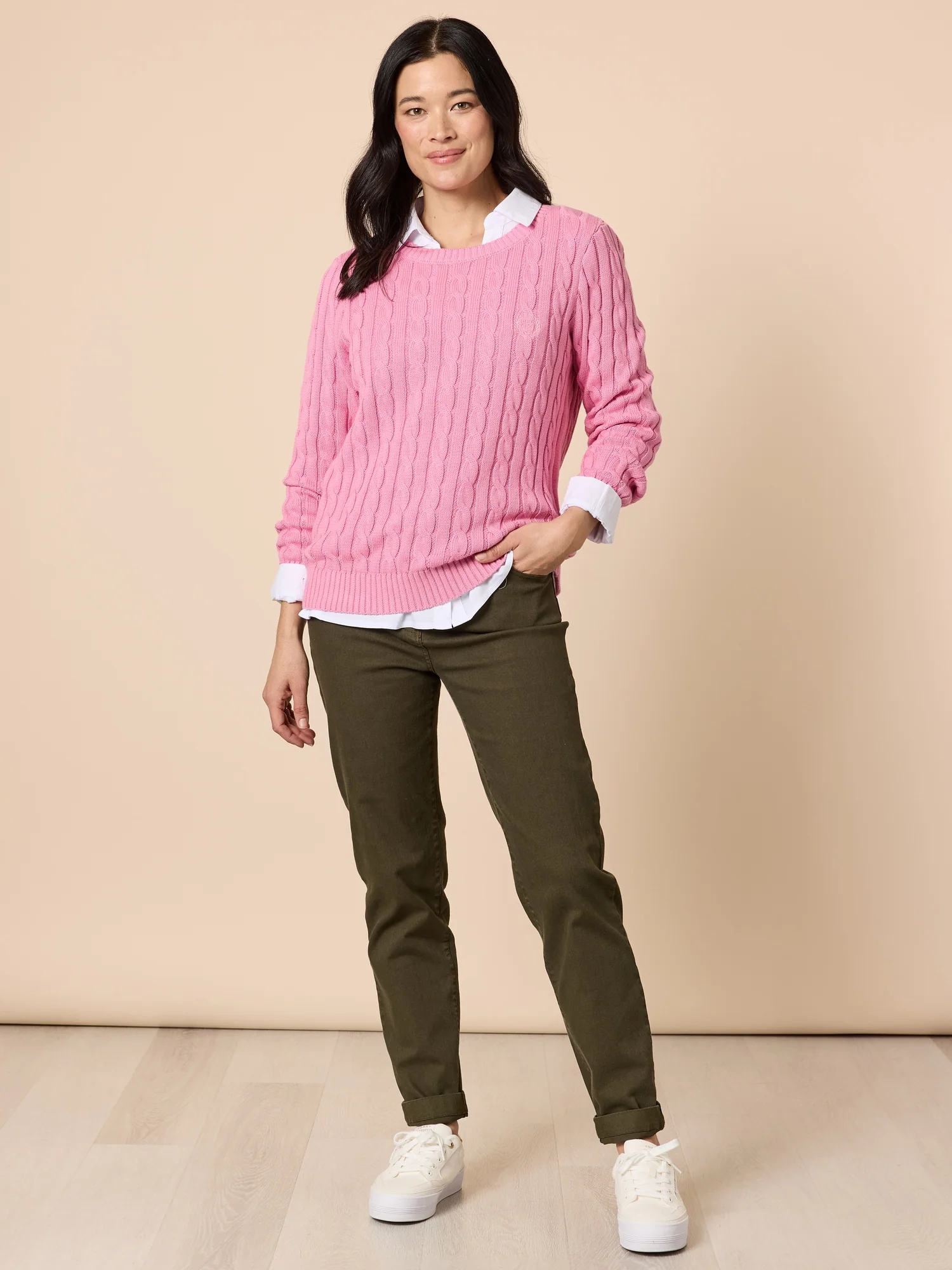 Emma Rib Detail Shirt - White - Image 10