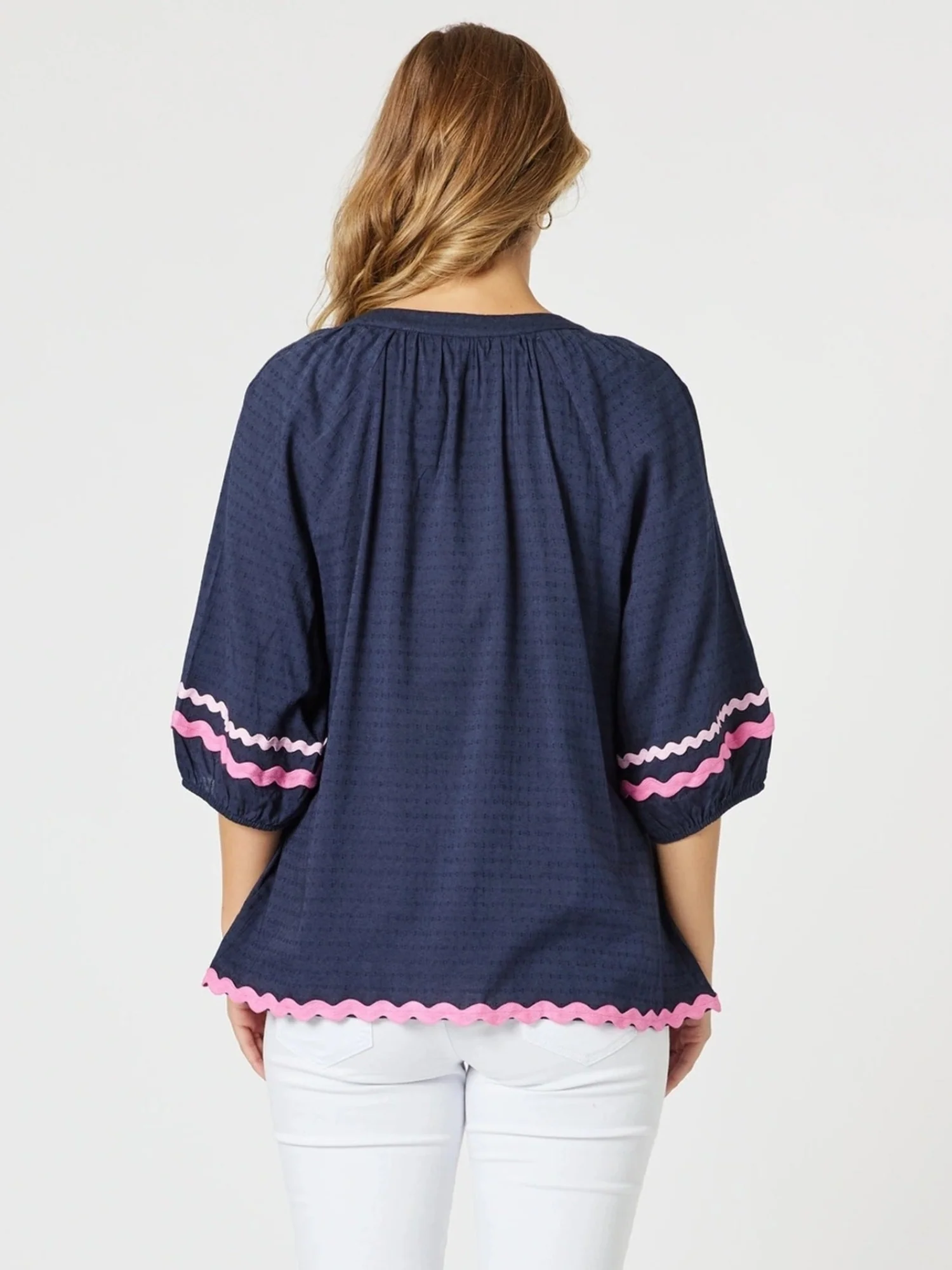 Ric Rac Top - Navy - Image 6