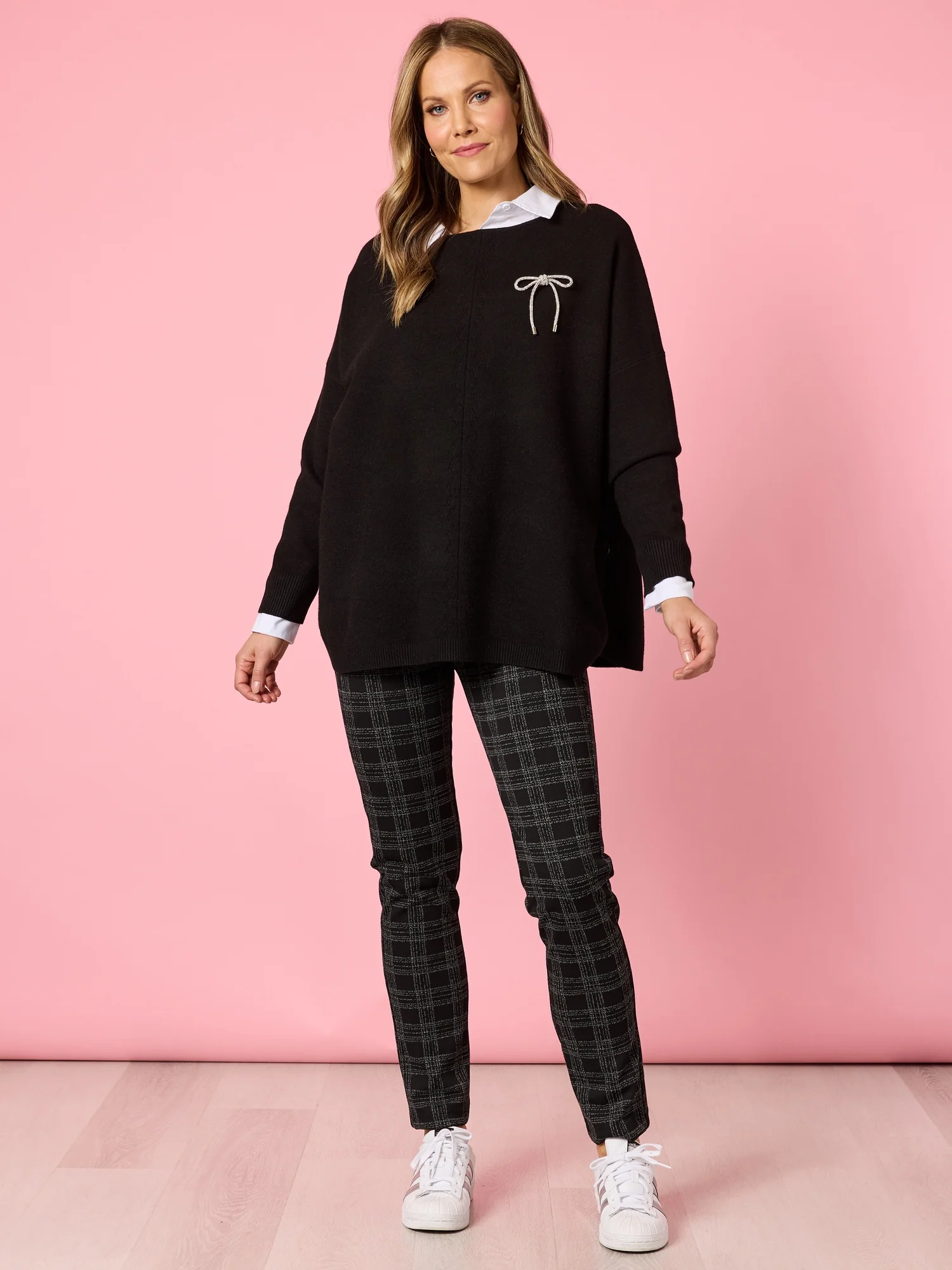 Rochelle Side Button Knit - Black - Image 6