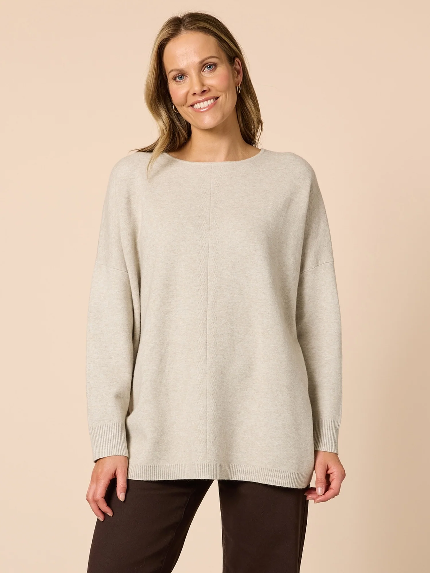 Rochelle Side Button Knit - Natural