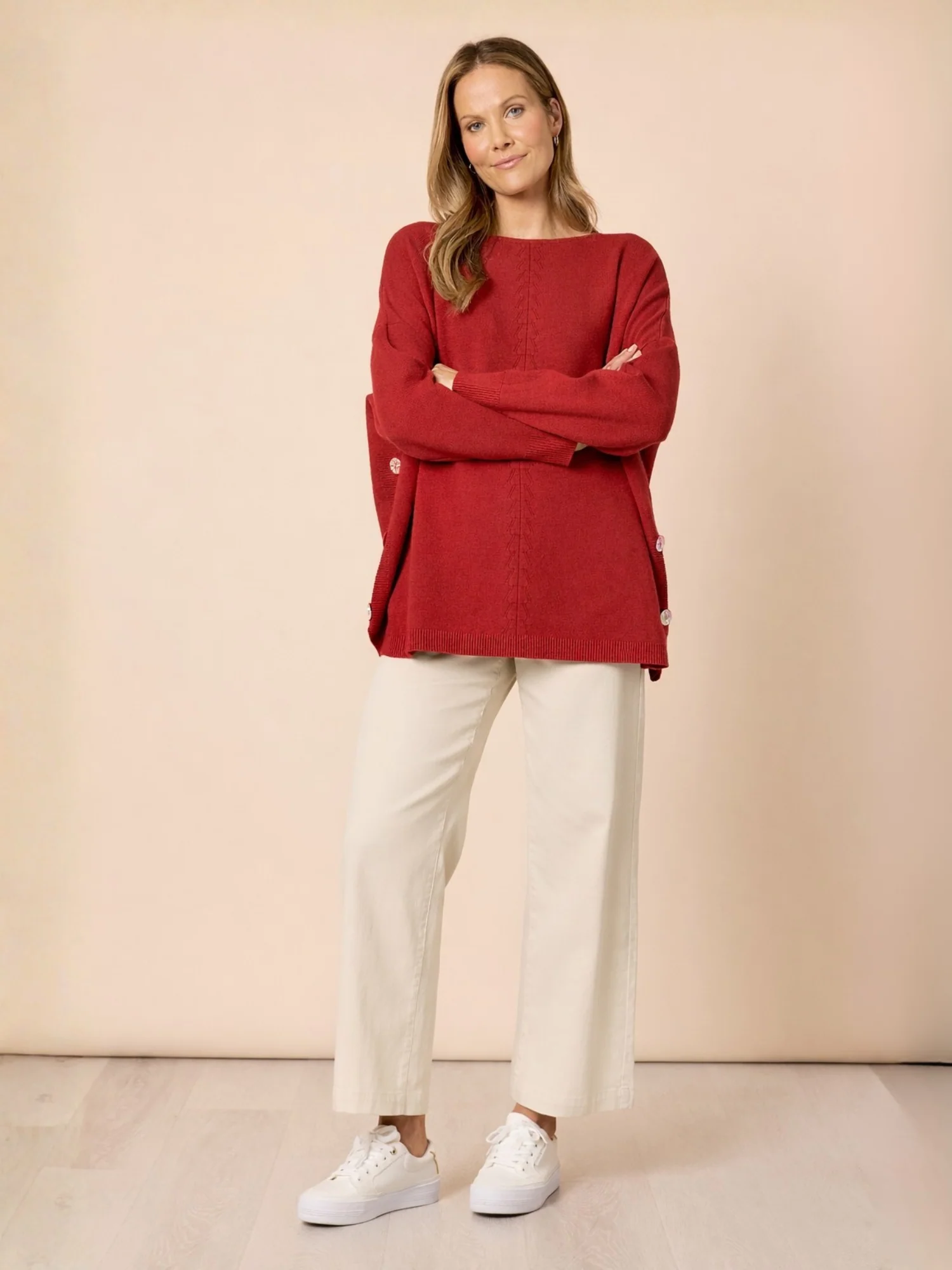 Rochelle Side Button Knit - Paprika - Image 2