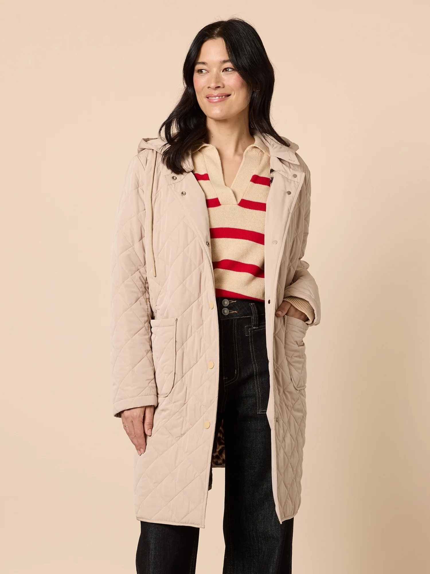 Rodeo Longline Quilted Jacket - Natural