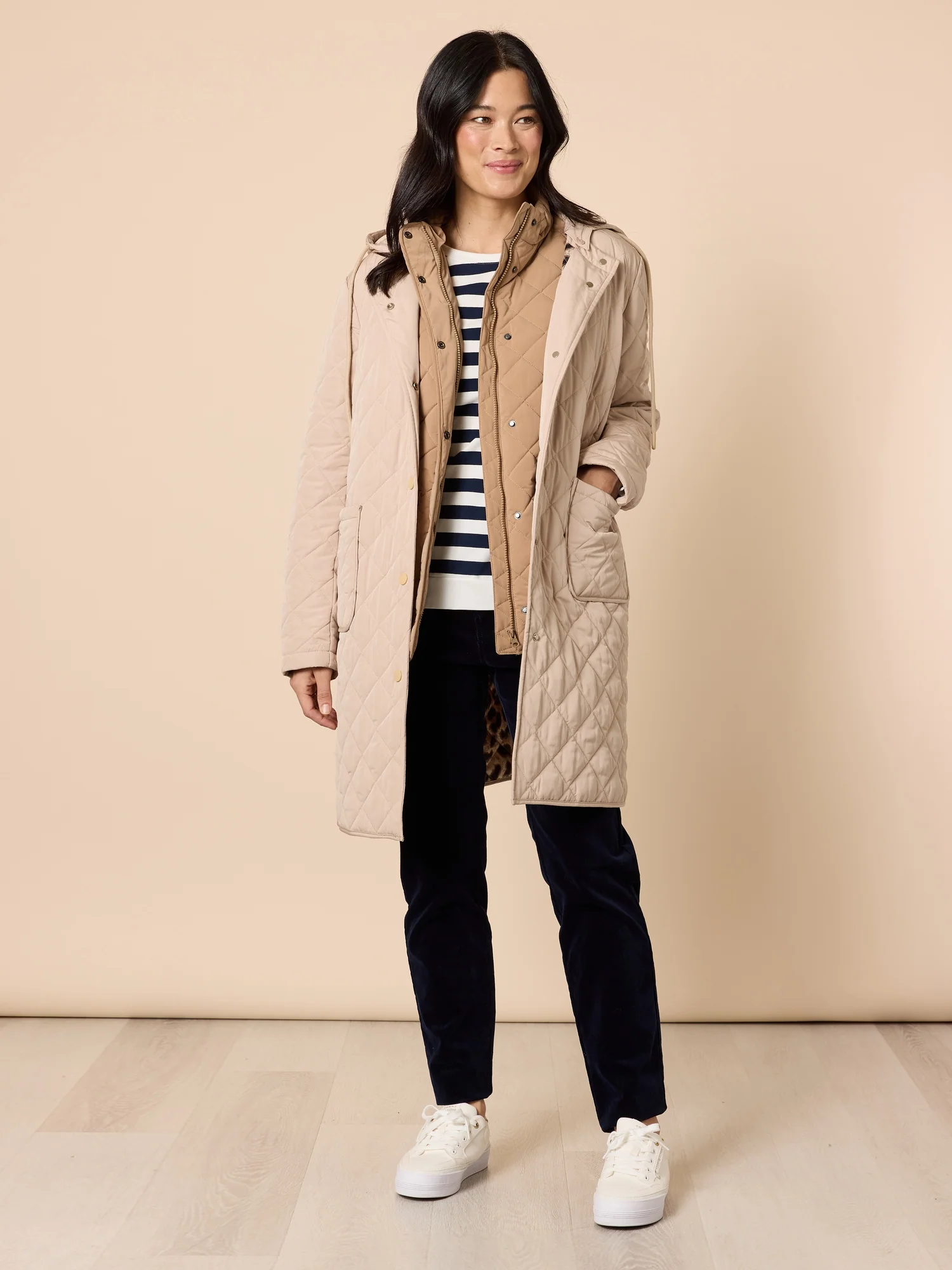 Rodeo Longline Quilted Jacket - Natural - Image 2