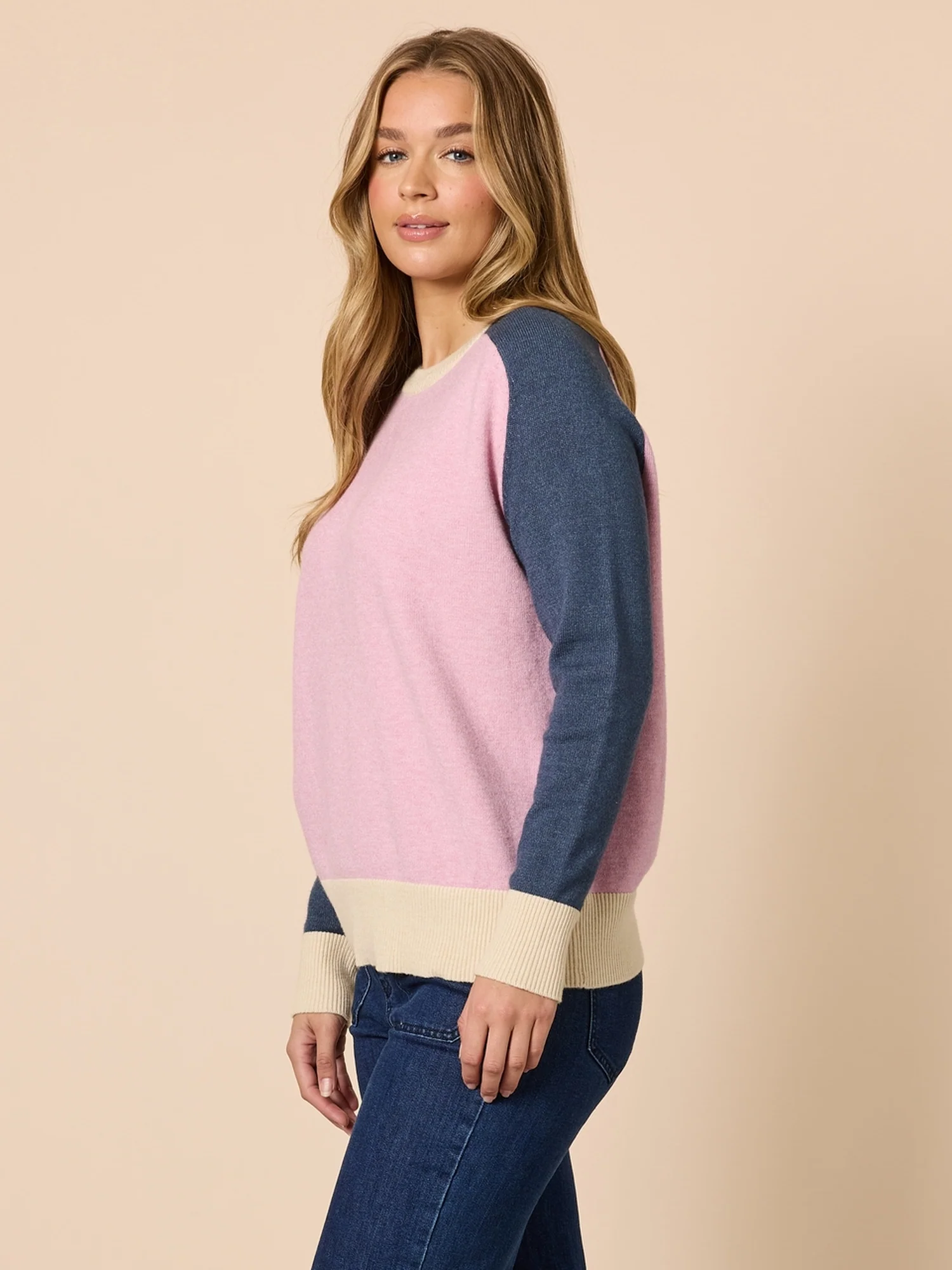 Rosie Contrast Knit - Pink/Multi - Image 5