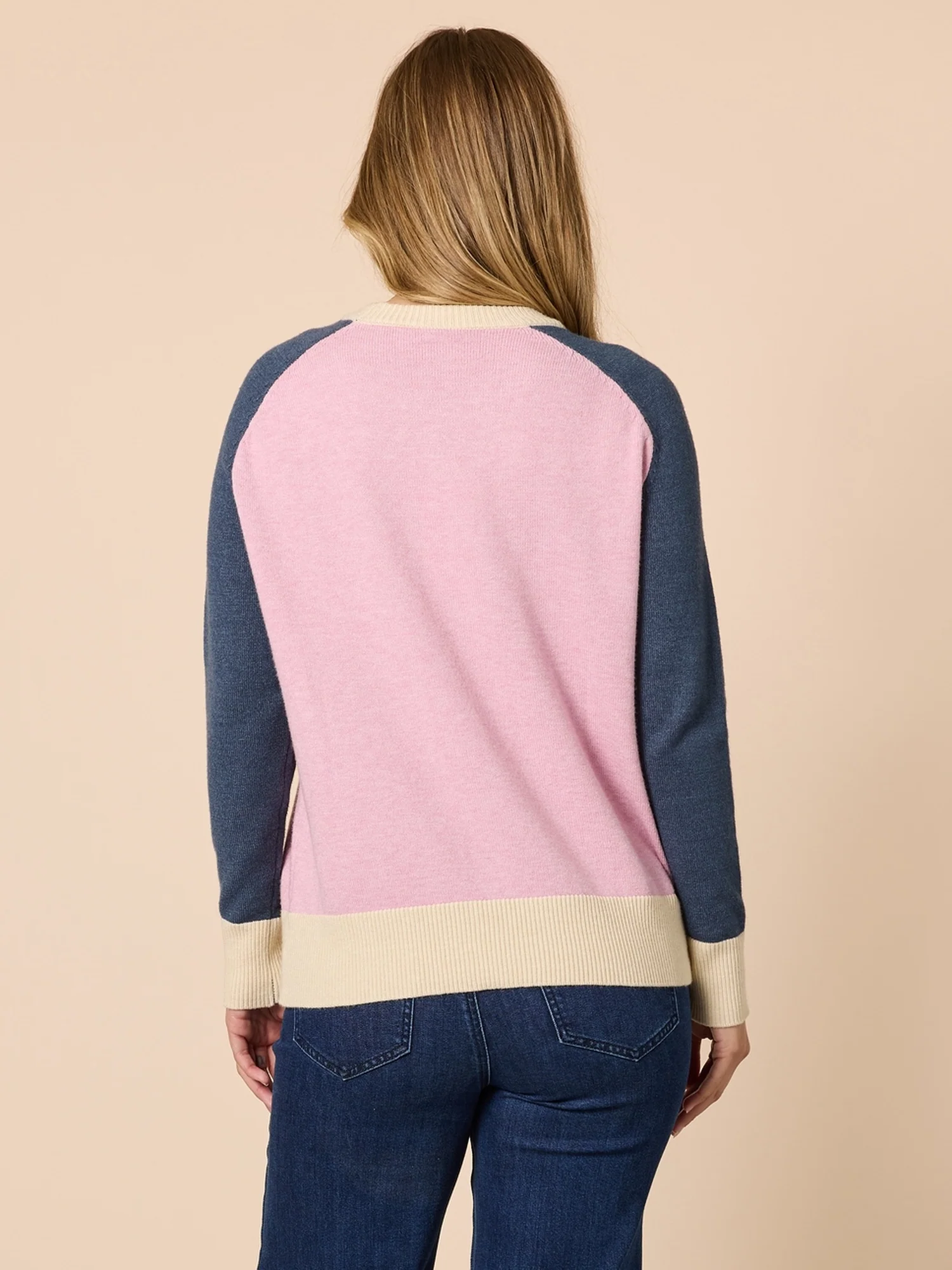 Rosie Contrast Knit - Pink/Multi - Image 7