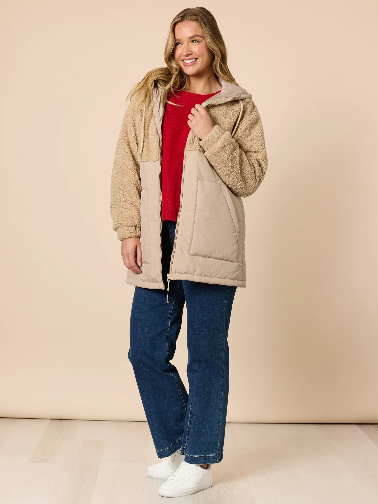 Rouge Contrast Stitch Knit - Red - Image 6