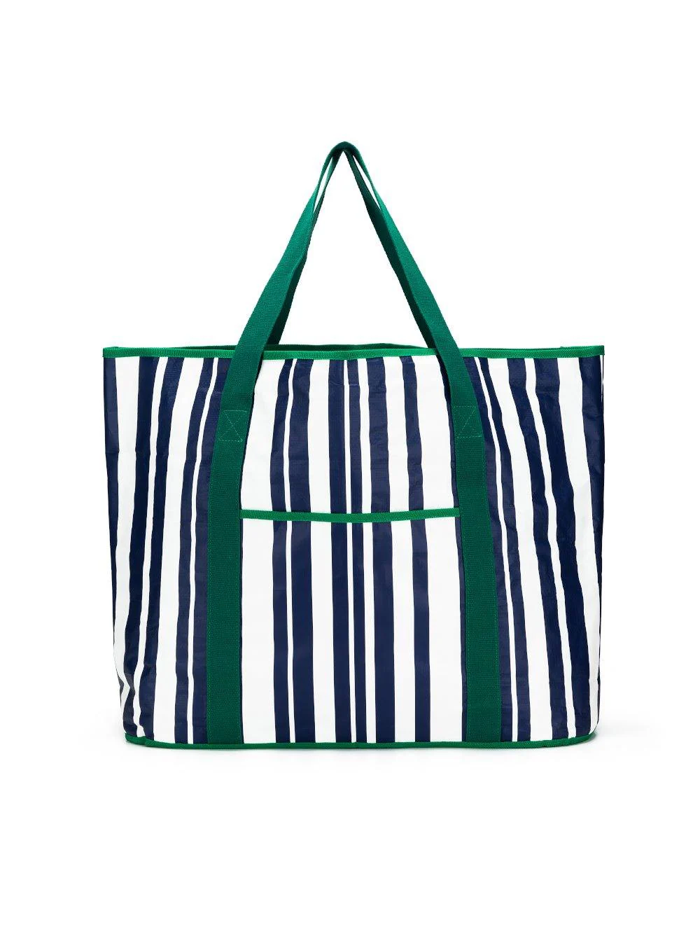 Sabbia Beach Bag Large - Green Stripe - Image 4