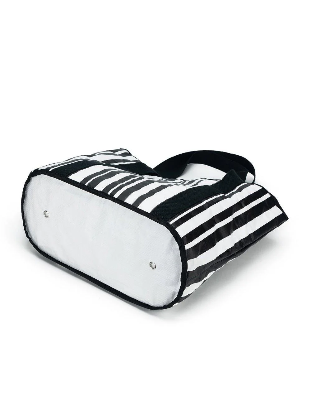 Sabbia Beach Bag Small - Black Stripe - Image 6