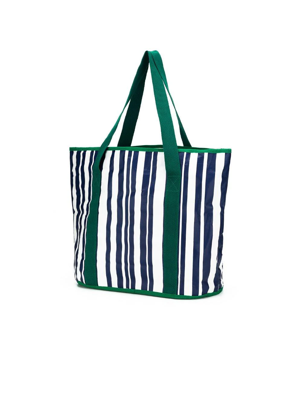 Sabbia Beach Bag Small - Green Stripe - Image 3