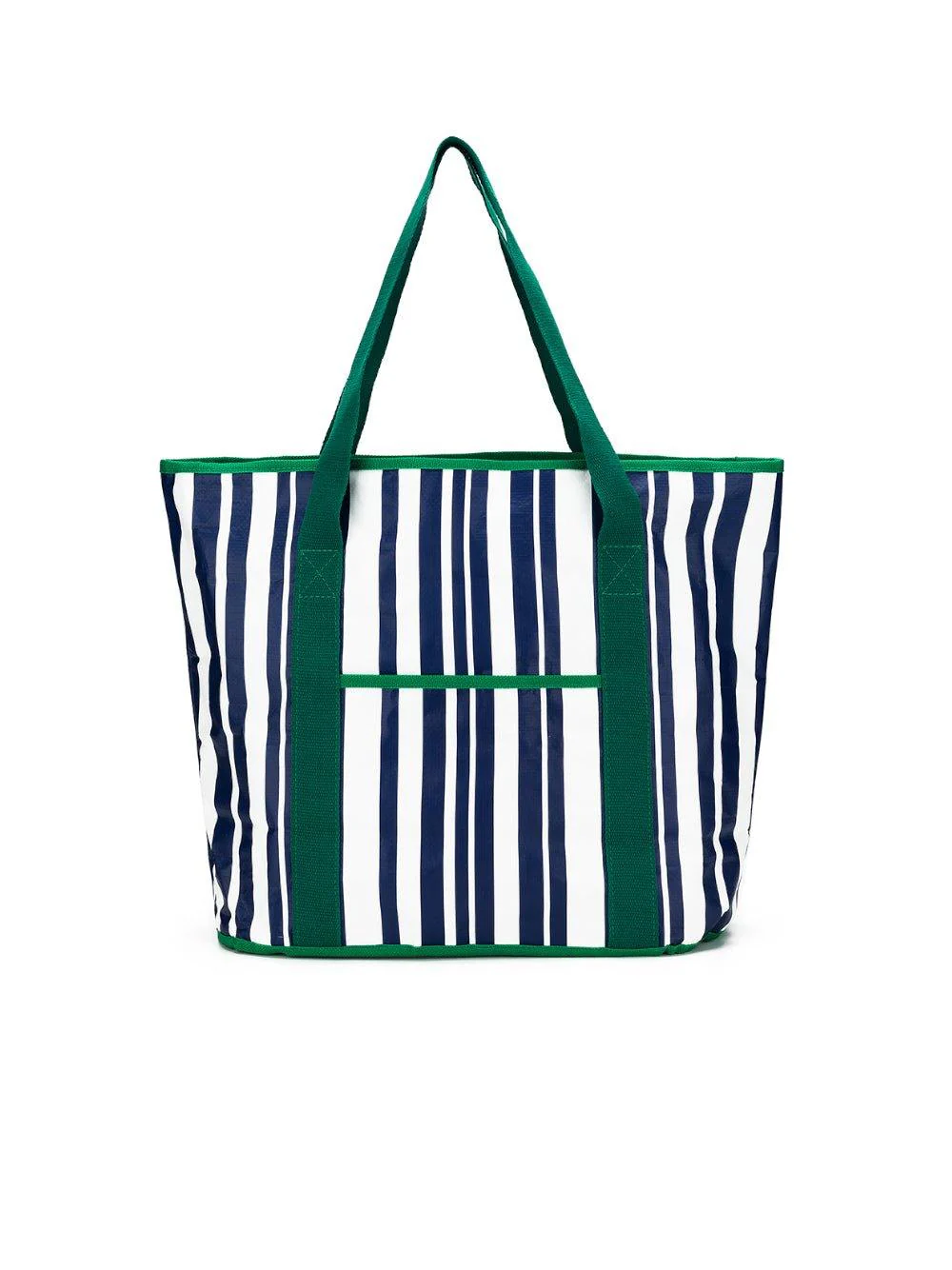 Sabbia Beach Bag Small - Green Stripe - Image 5
