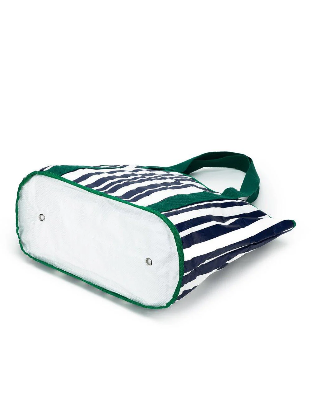 Sabbia Beach Bag Small - Green Stripe - Image 6