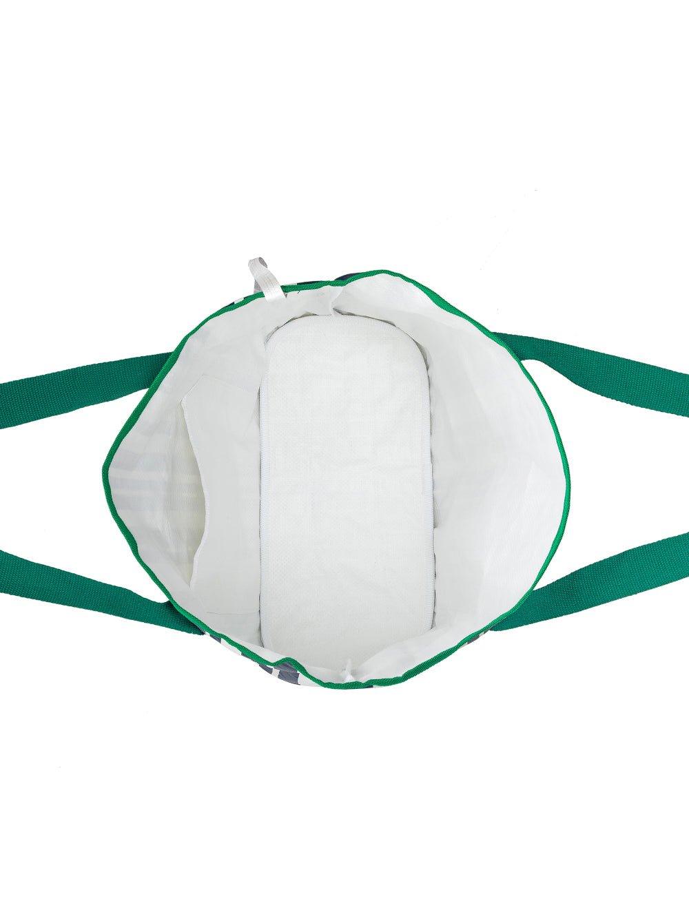 Sabbia Beach Bag Small - Green Stripe - Image 7