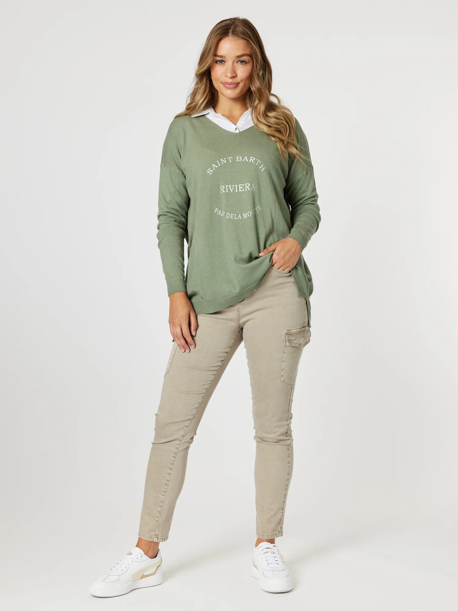 Saint Barth Knit - Khaki - Image 2