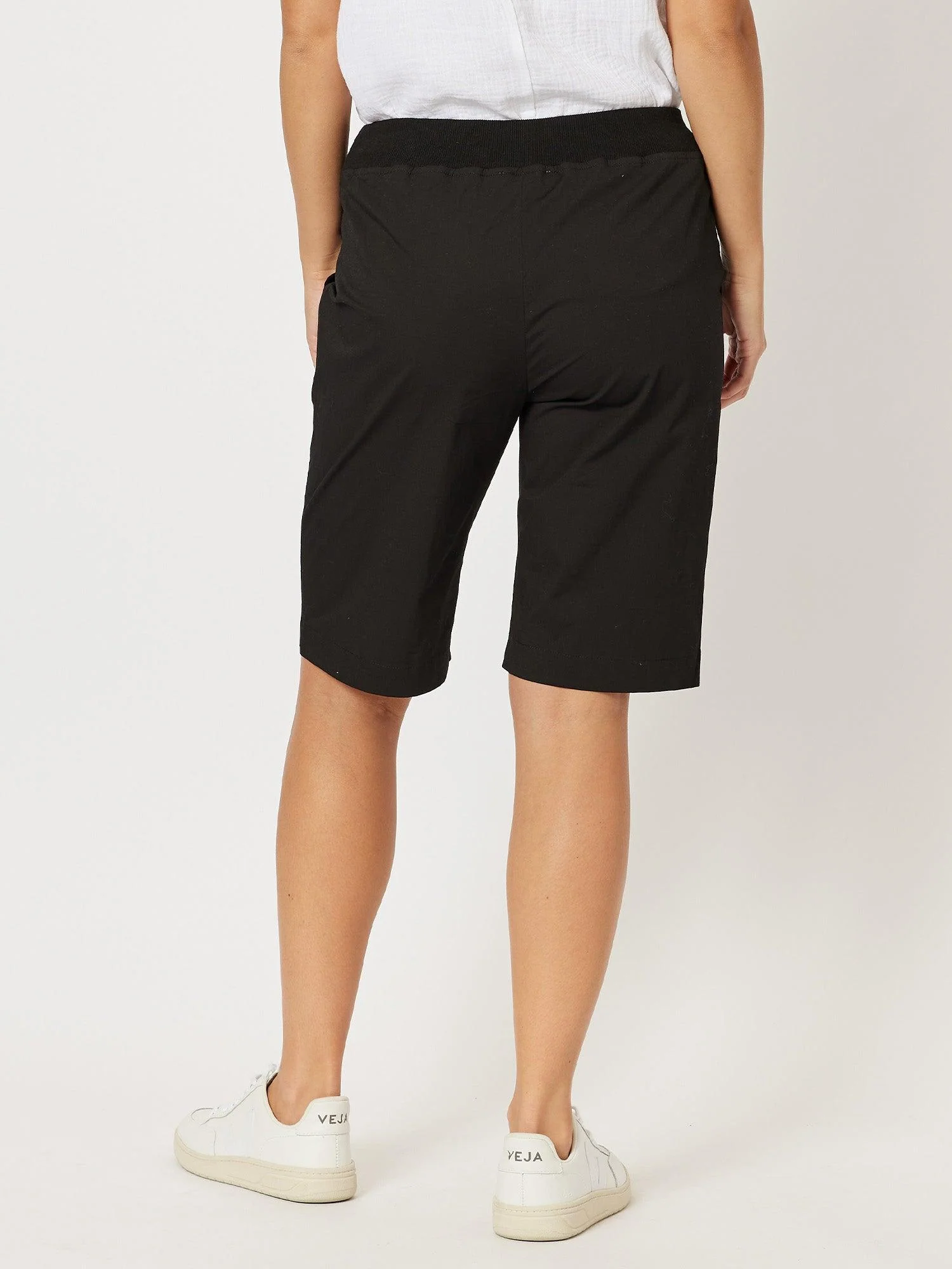 Santorini Cotton Pull On Short - Black - Image 6