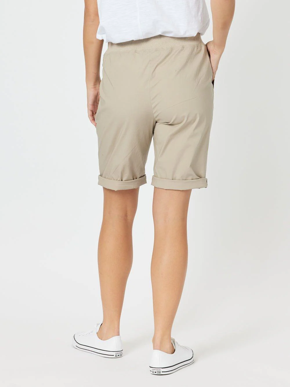 Santorini Cotton Pull On Short - Natural - Image 9