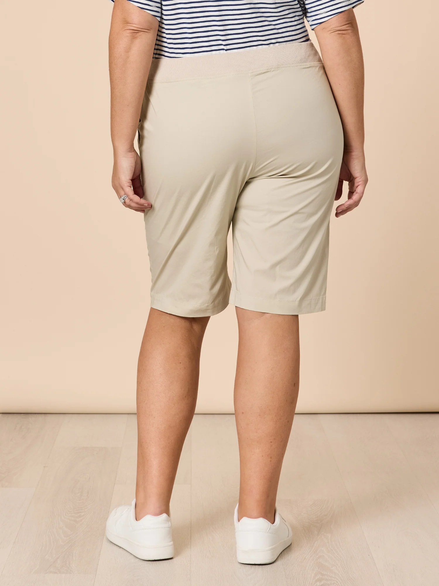 Santorini Cotton Pull On Short - Stone - Image 10