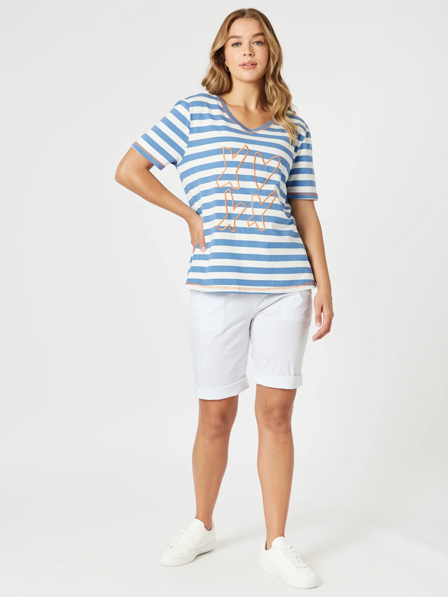 Santorini Cotton Pull On Short - White - Image 13