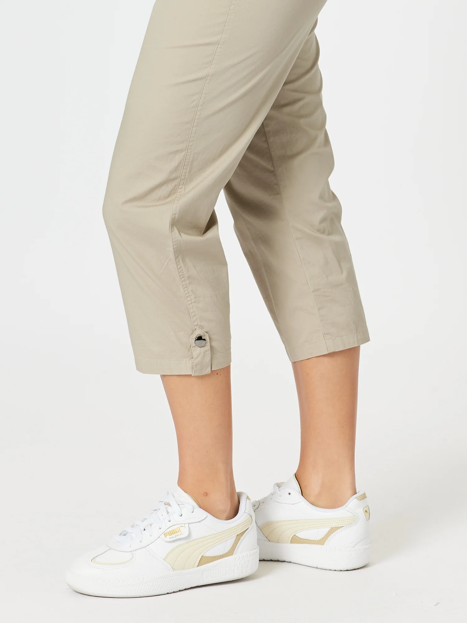 Santorini Cropped Cotton Pant - Natural - Image 5