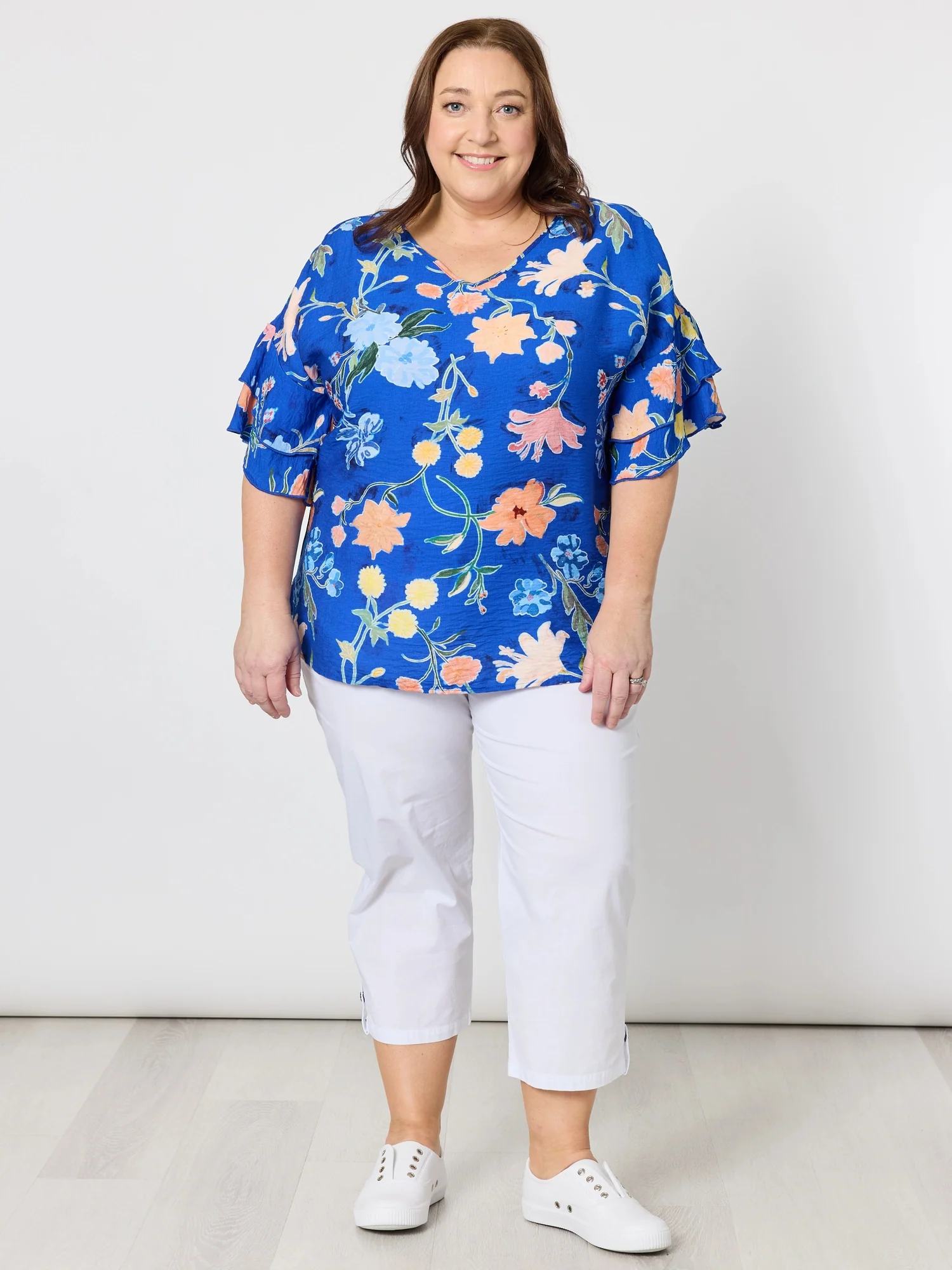 Santorini Cropped Cotton Pant - White - Image 12