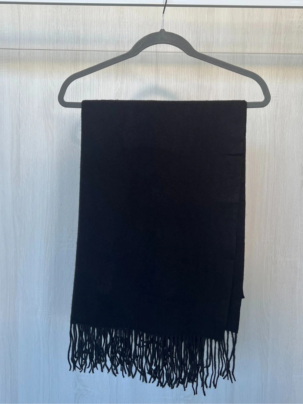 Cosy Fringe Scarf - Black - Image 2