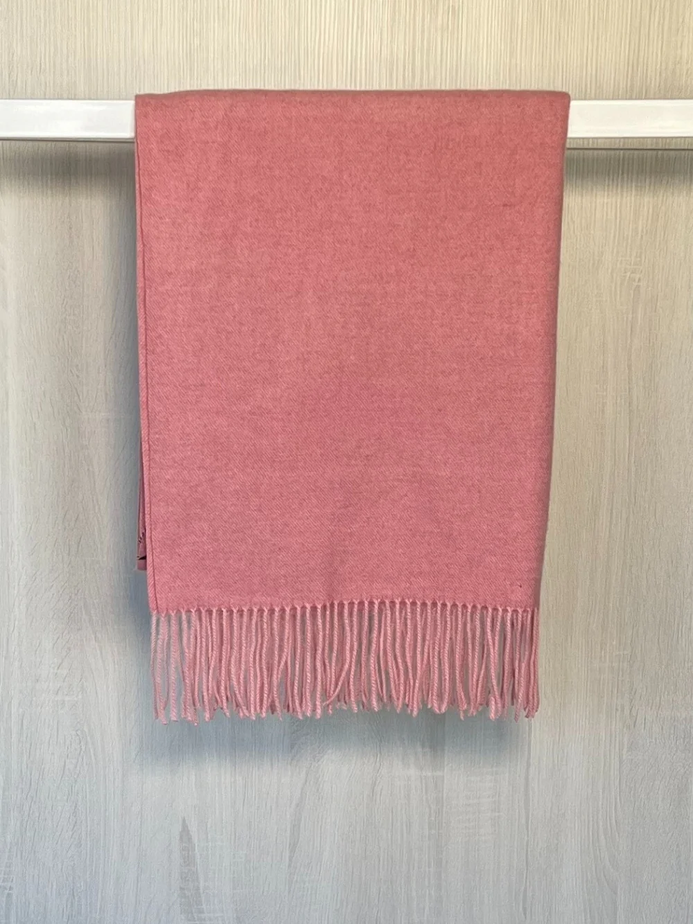 Cosy Fringe Scarf - Pink - Image 2