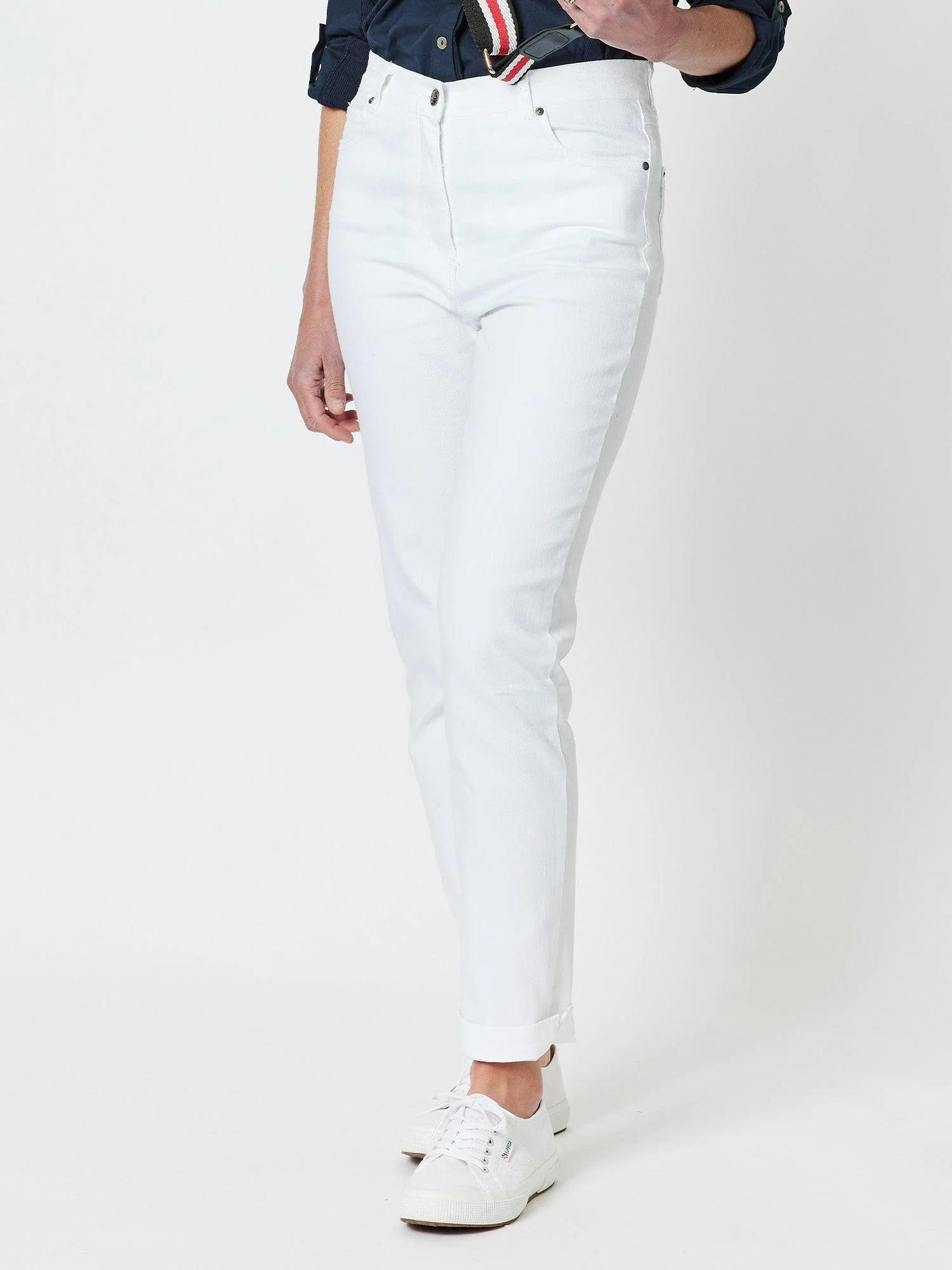 Miracle High Rise Jean - White - Image 4
