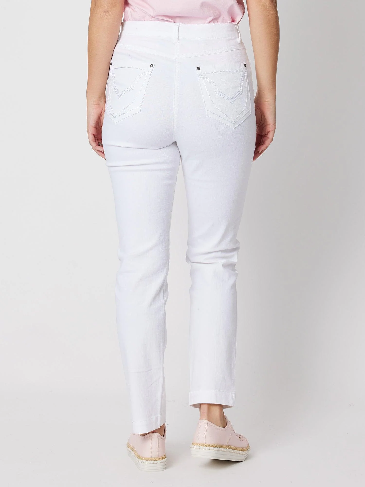 Miracle High Rise Jean - White - Image 6