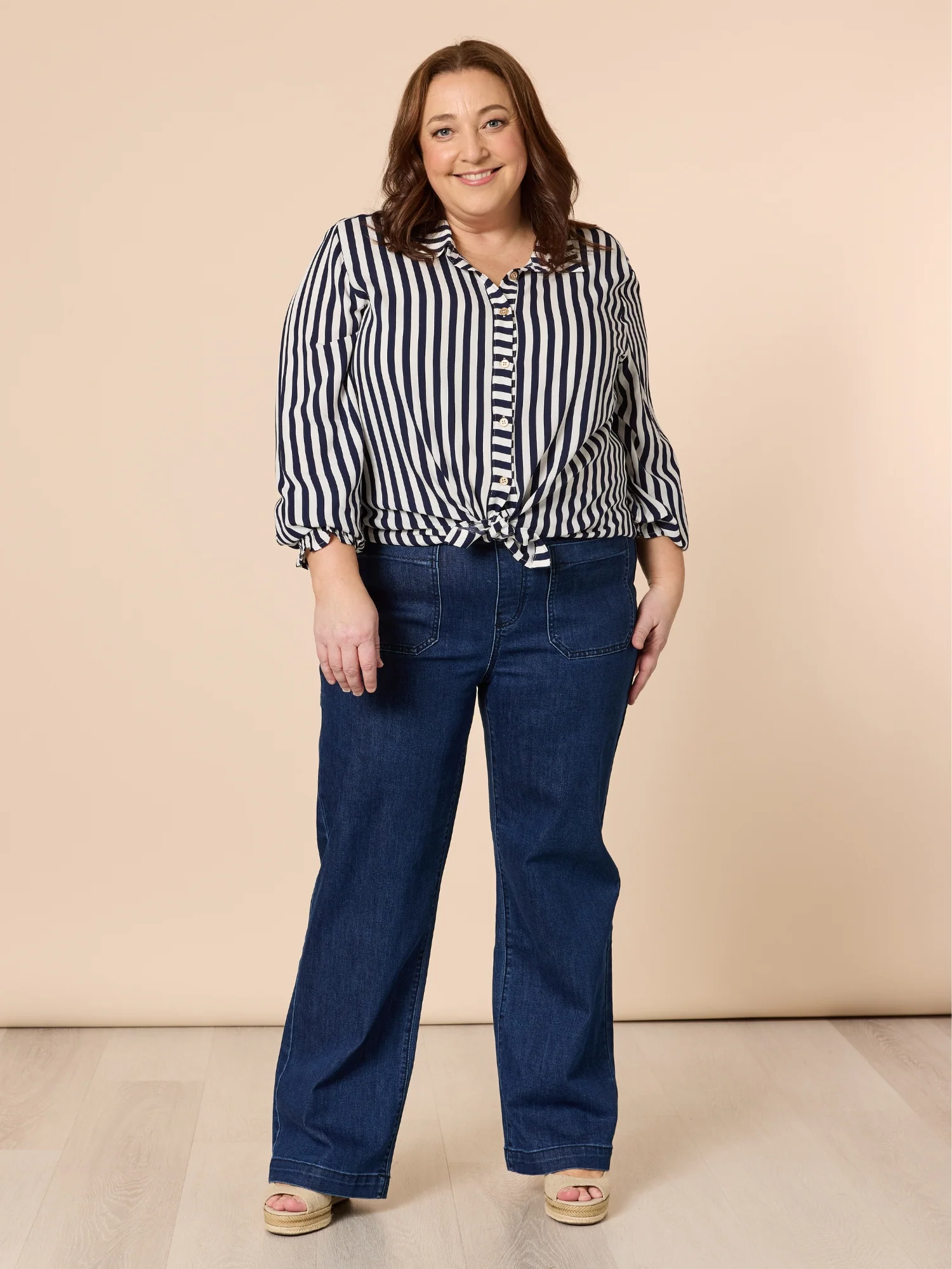 Soho Stripe Print Shirt - Navy/White - Image 2