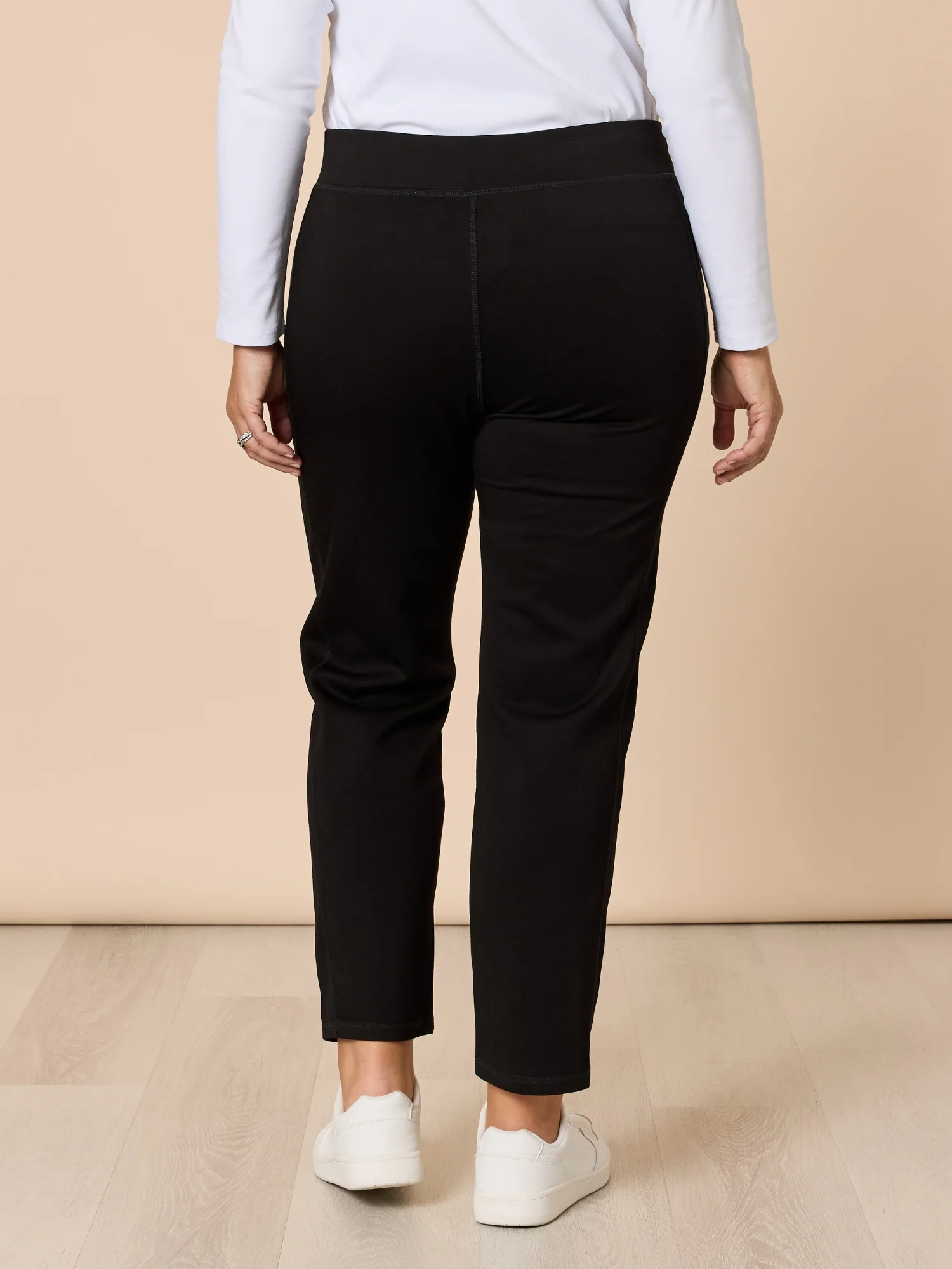 Sport Straight Leg Ponte Pant - Black - Image 6