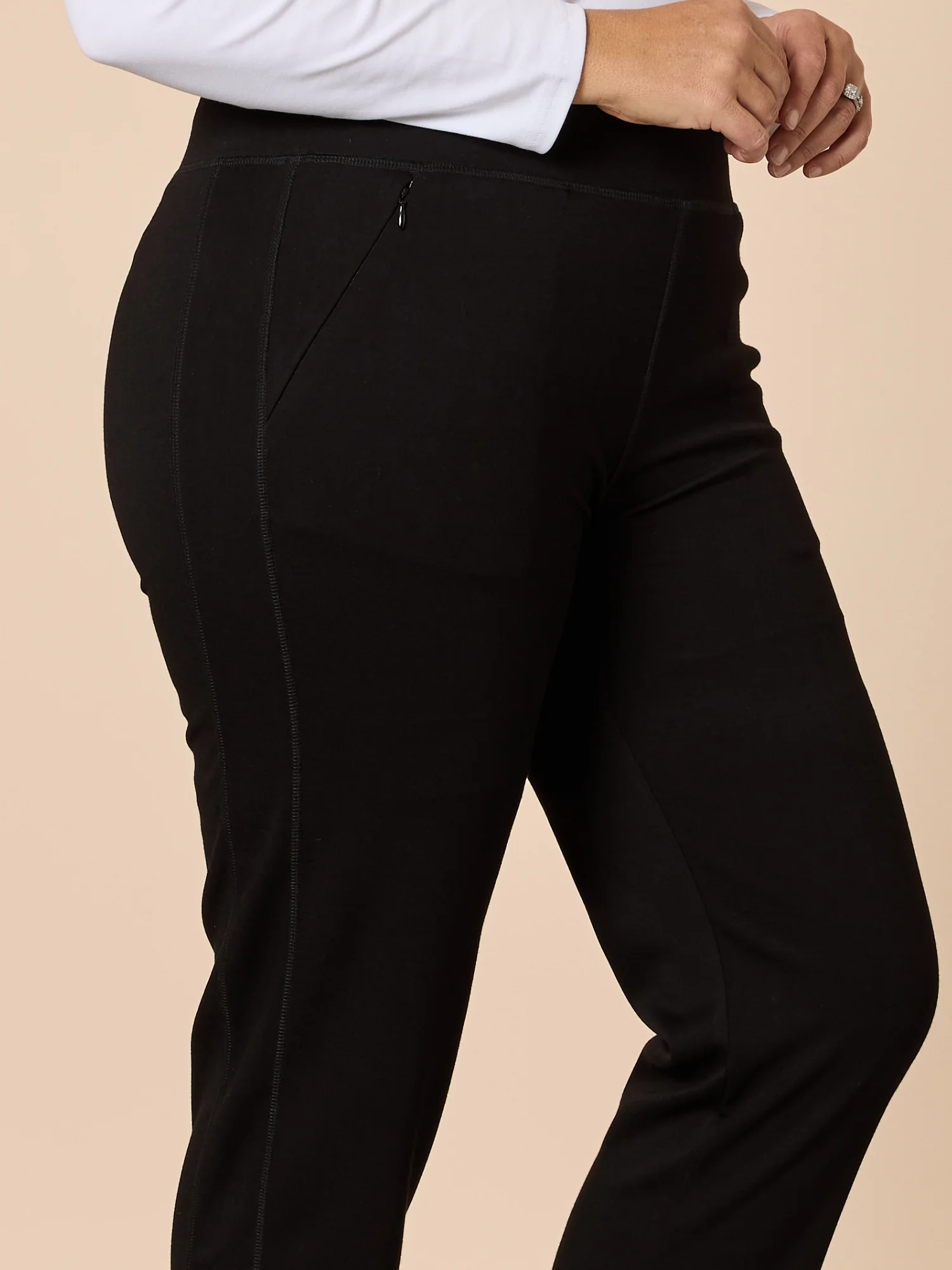 Sport Straight Leg Ponte Pant - Black - Image 9