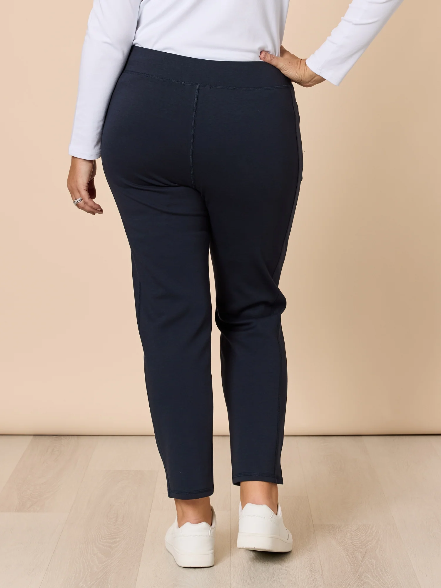 Sport Straight Leg Ponte Pant - Navy - Image 5