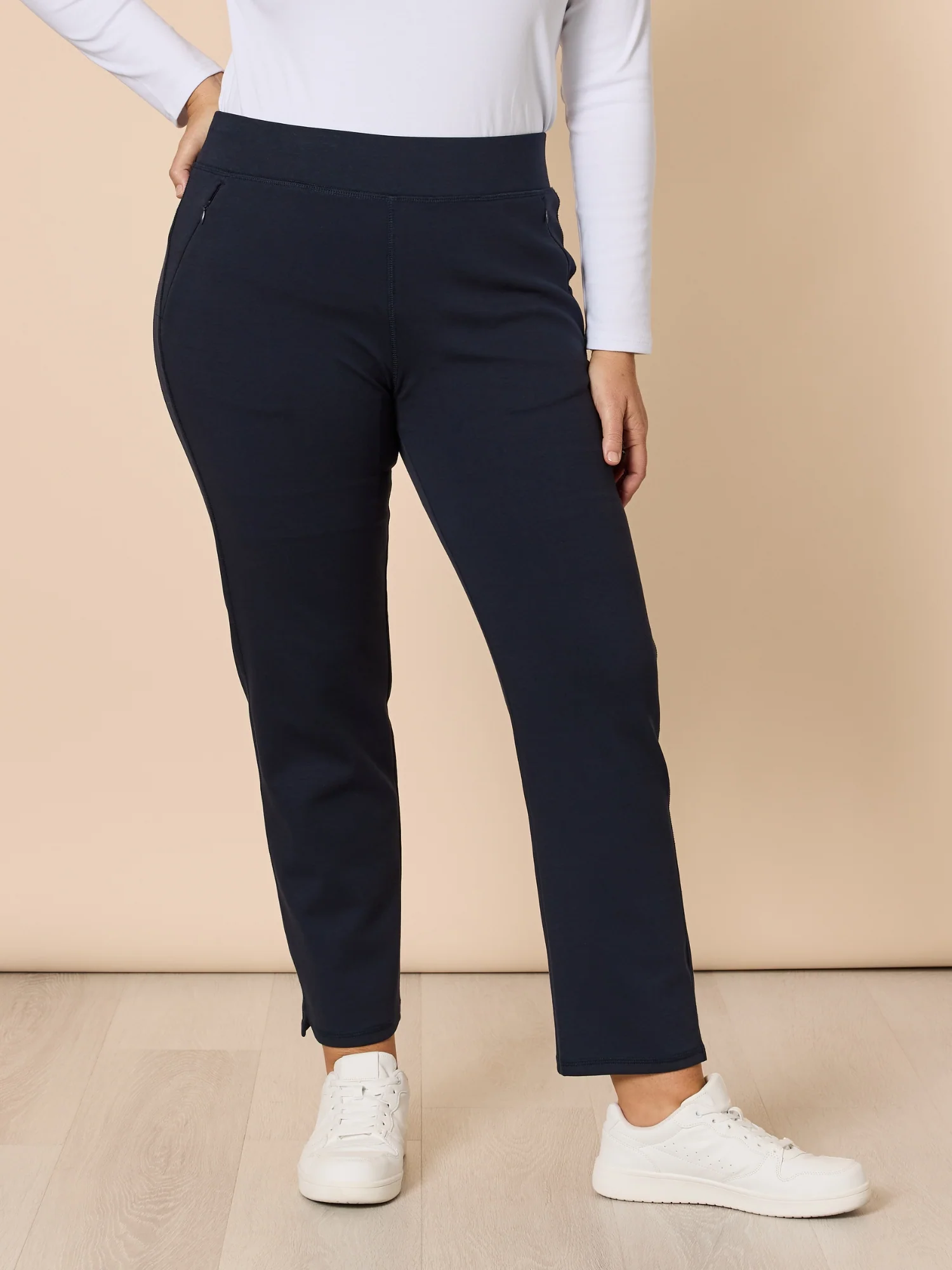 Sport Straight Leg Ponte Pant - Navy - Image 6